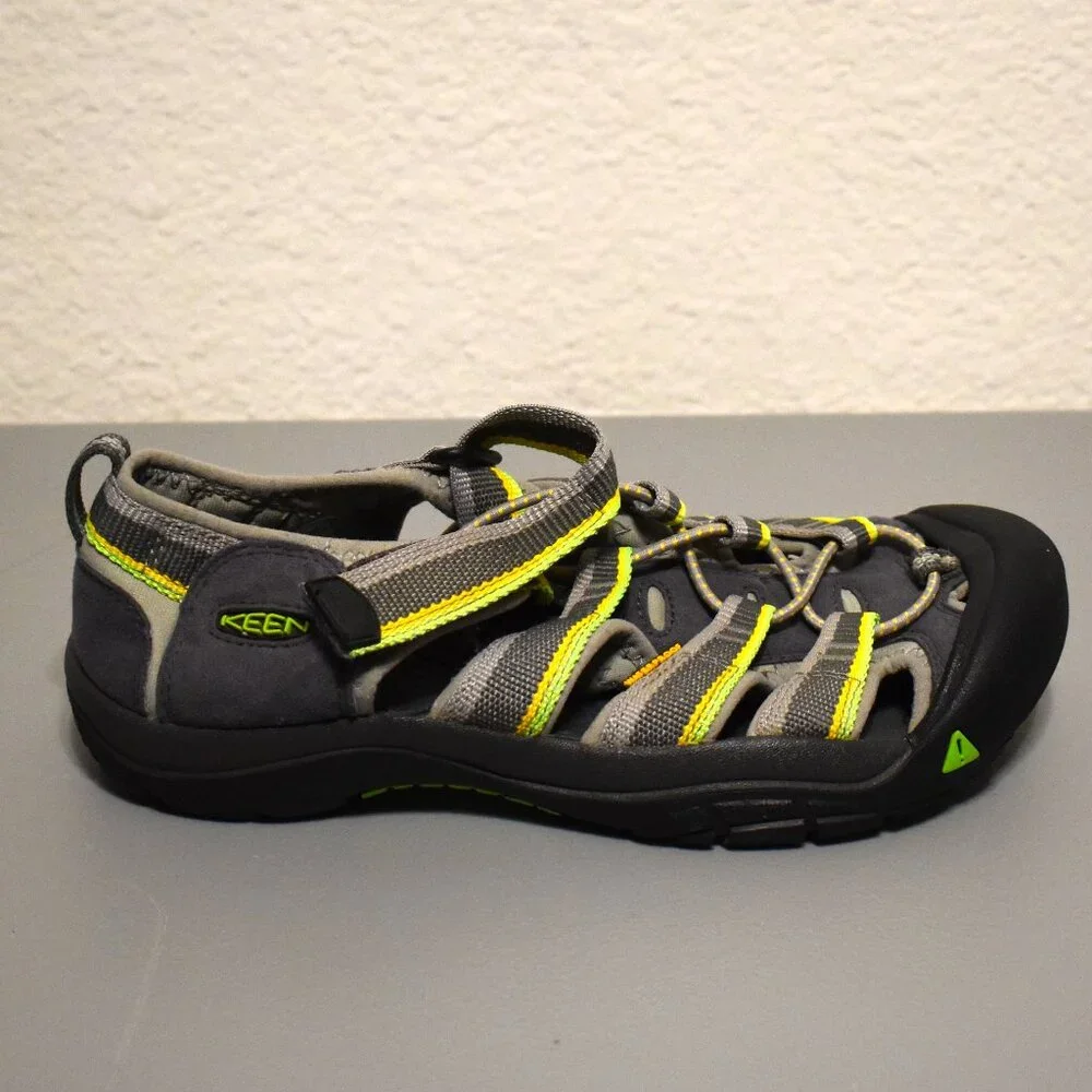 Keen Big Kids Newport H2 Waterproof Sport Sandals 5 Racer Gray/Green #1014266